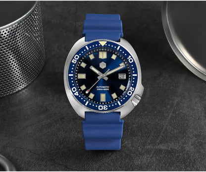 San Martin Turtle Men's Diver Watch 44mm NH35 Automatic Mechanical Wristwatch Sapphire Waterproof 200m Luminous Watches SN0047