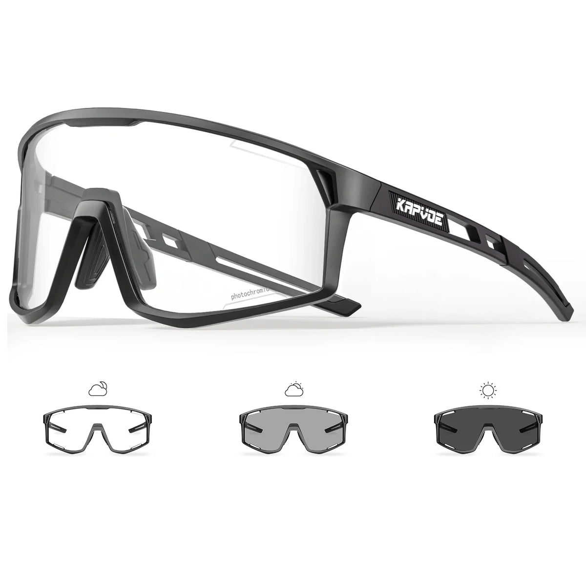 KAPVOE Pánské a dámské brýle na silniční kolo UV400, brýle pro horské sporty, outdoorové fotochromatické cyklistické sluneční brýle, brýle na kolo