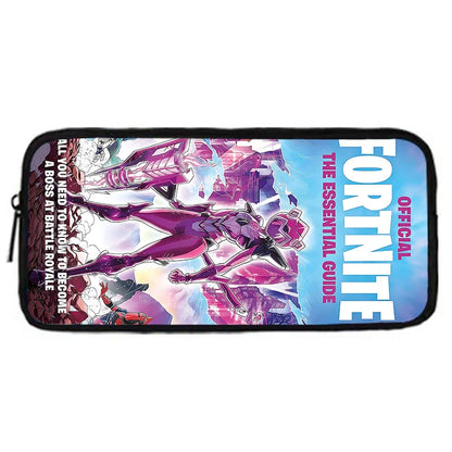 Mochila Escolar Infantil com Mala de Ombro e Estojos para Lápis, Malas Escolares com Design Hot Game-F-FortniteS para Rapazes e Raparigas, Melhor Presente