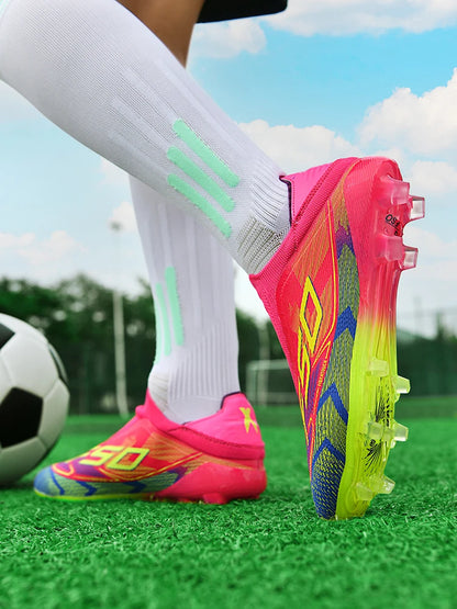 Chaussures de football pour homme New Society Grass Tenis - Chaussures de sport d'extérieur ultralégères et respirantes pour adulte - Chaussures de football pour homme - Baskets de football