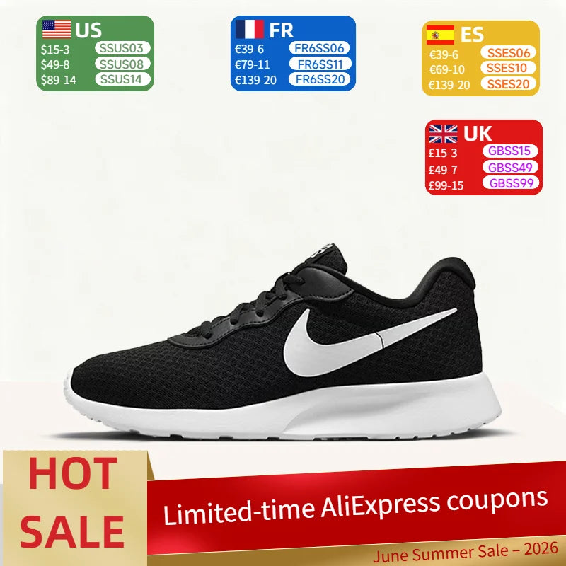 Nike Tanjun : chaussures de course basses pour homme et femme, confortables, polyvalentes, respirantes et résistantes - Noir DV7786-001
