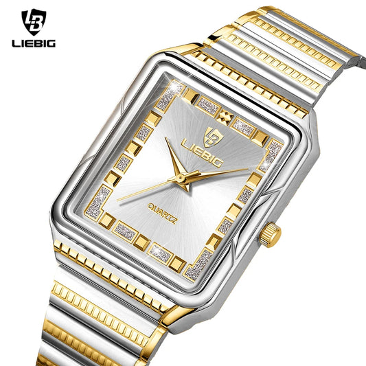 LIEBIG Lady Top Brand Luxury Quartz Watches Stainless Steel Strip Watch For Women Fashion Waterproof Wristwatch Relogio Feminino