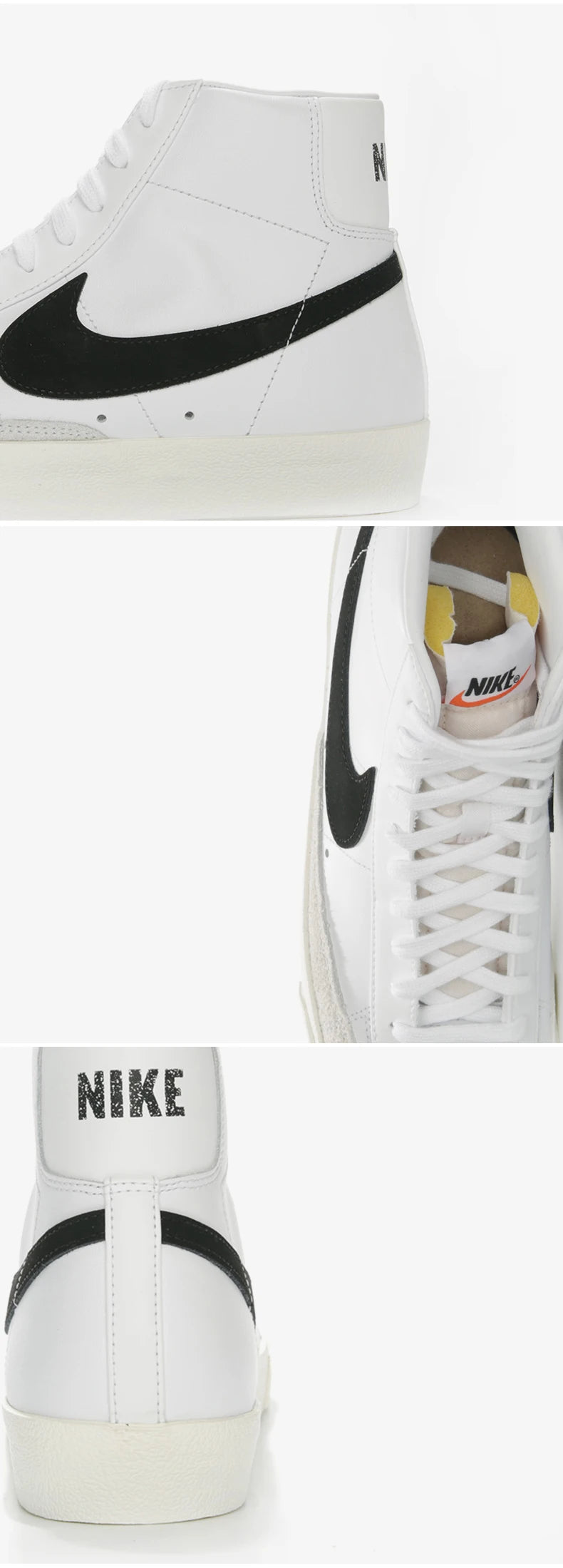 Oryginalne, autentyczne męskie i damskie wygodne trampki Nike BLAZER MID '77 BQ6806-100