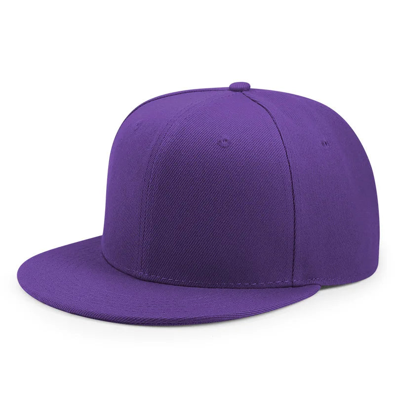 Hurtowa sprzedaż 40 kolorów regulowanych czapek z płaskim daszkiem typu snapback – damskie modne czapki baseballowe z poliestru, męskie czapki sportowe w stylu hip-hopowym