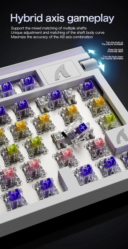 R85 ATTACK SHARK R85HE Magnetic Keyboard Wired 0.005mm RT 8K+ Hz 256K RGB Gaming Keyboard Neon Lightbox for Esports Gaming