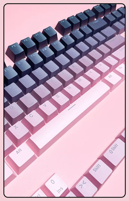 130 Keys Gradient Lucky Red RGB Backlit Shine Through Keycaps OEM Profile Double Shot PBT Keycaps for MX Switches Gamer Keyboard