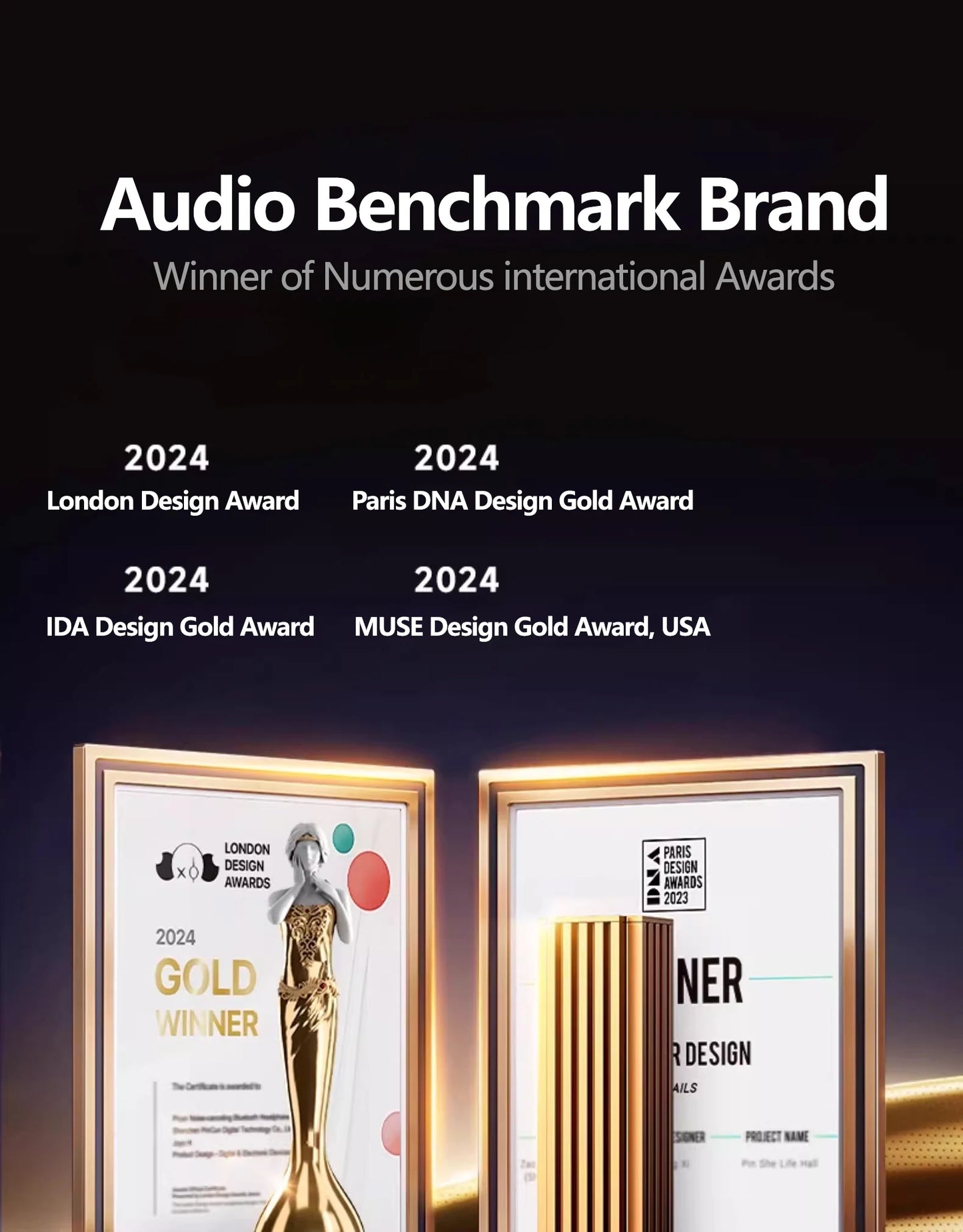 Auriculares inalámbricos Picun F8 Pro ANC con seguimiento de cabeza, audio espacial 3D, ANC -52dB, sonido HIFI, Bluetooth, micrófono HD ENC, baja latencia y APP