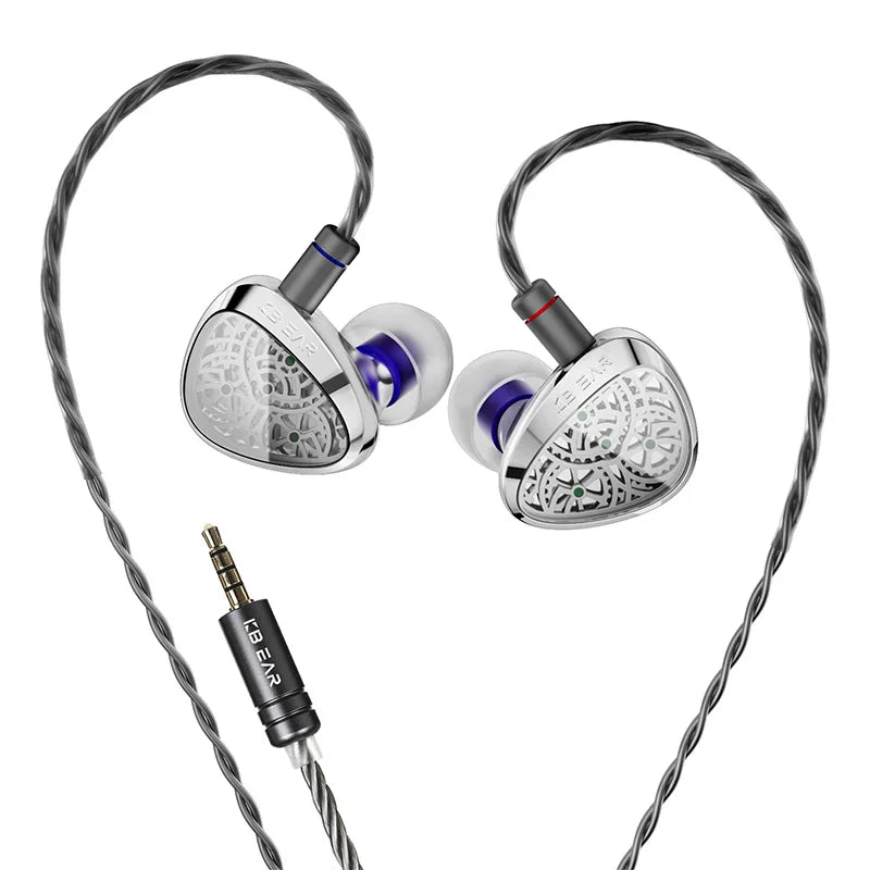 KBEAR TBX Tourbillon X IEMS Écouteurs intra-auriculaires filaires avec diaphragme en fibre de carbone CVD de 10 mm, basses profondes, casque de jeu