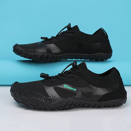 Oiaano Παπούτσια Barefoot Μαύρα με Φαρδύ Μπροστινό Μέρος για Άνδρες, Γυναικεία Αθλητικά Sneakers Unisex, Ανδρικά Υδάτινα Μποτάκια Aqua Beach με Μαλακή Σόλα, Ελαφριά και Διαπνέοντα