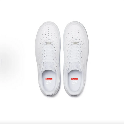 Nike Supreme  Air Force 1 “Box Label” Comfortable Low-Top Sneakers Unisex White CU9225-100