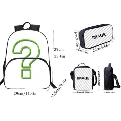 Classic Game FortniteS Child Backpacks Lunch Bag Pencil Case Pupil Large Capacity School Bags For Boy Girl Best Gift
