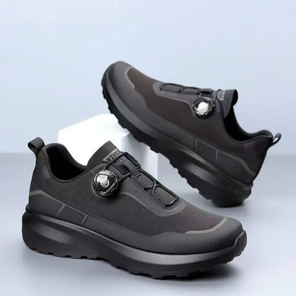 Original New Men Rotating-Button Driving Sneakers Platform Casual Walking Shoes Outdoor Wear-Resistant Running Sports Shoes Plus Size