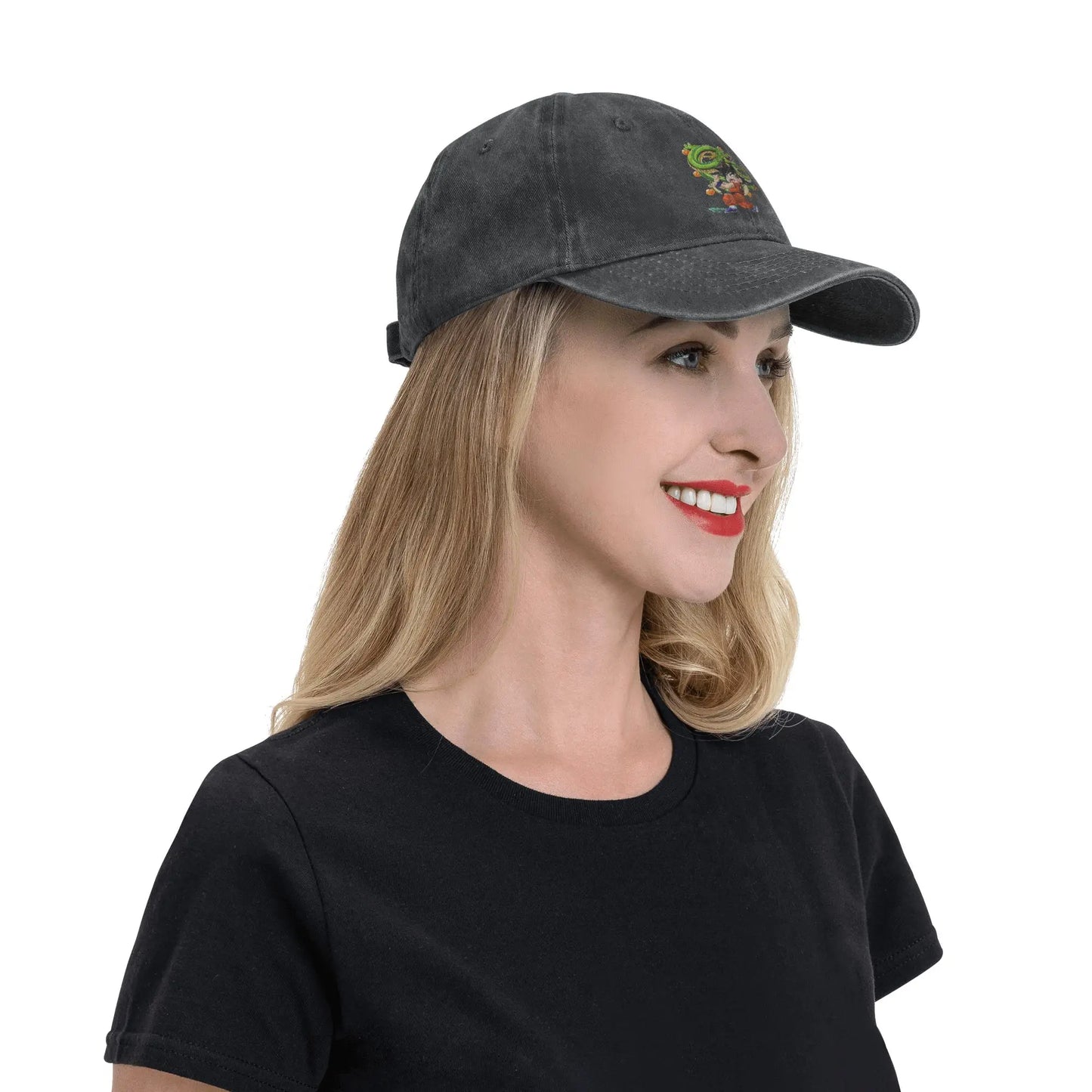 Retro Kamehameha Kid Goku Anime Baseball Caps Unisex Distressed Cotton Headwear Dragon Ball Outdoor Workouts Gift Hats Cap, produit gaming premium Fraquane