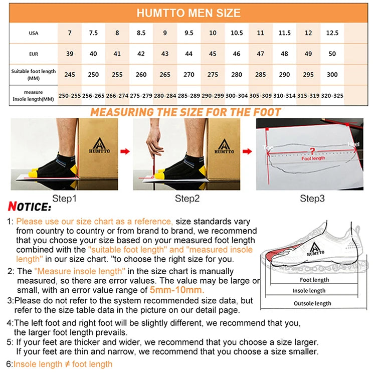 HUMTTO Men's Luxury Designer Trail Sneakers Anti-slip Sports Hiking Breathable Outdoor Trekking Boots