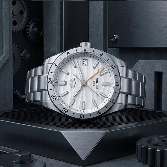 HEROFORCE Men's Well-known Brand Watch; Men's Fashion Waterproof Luminous Stainless Steel Band Casual Calendar Quartz Men Watch
