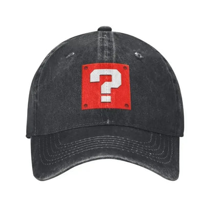 Individuell gestaltete Mode-Cartoom-Spiel-Fragezeichen-Block-Baseballmütze für Damen und Herren, verstellbar, Unisex, Baumwolle, Dad-Cap, Performance-Snapback-Kappen