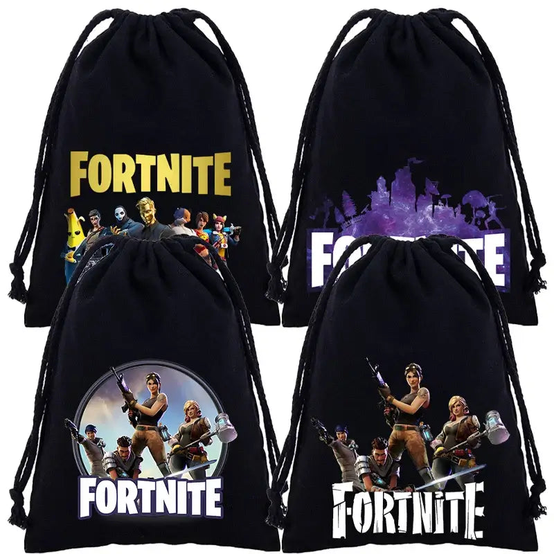 Fortnites Boys Girls Drawstring Bags Cartoon Anime Printed Large Capacity Storage Bags Tote Bag Handbag New Cute Birthday Gifts
