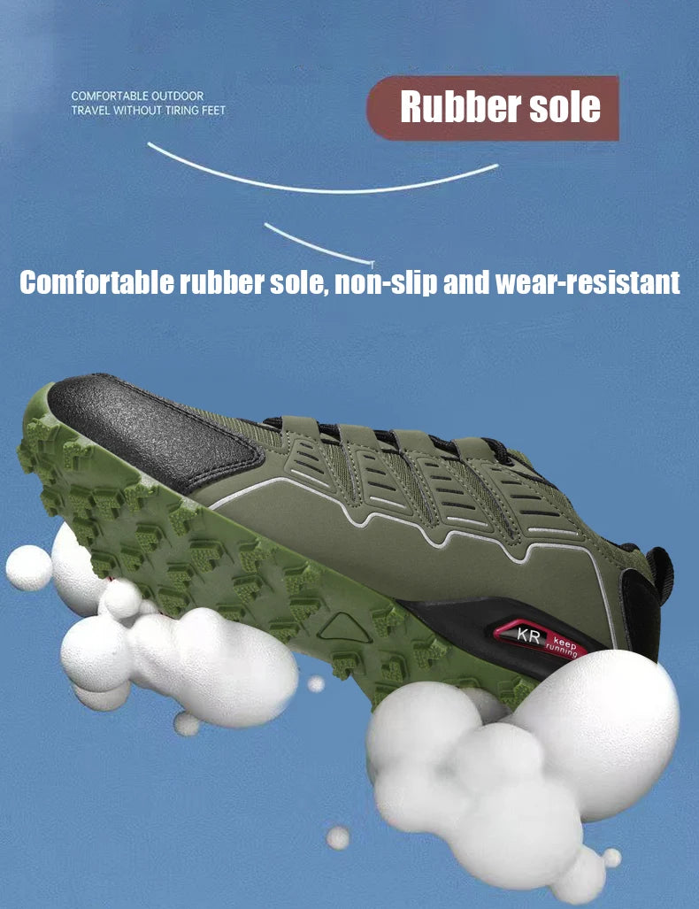 Men's Waterproof Hiking Shoes Non-Slip Hunting Boots Outdoor Tactical Training Sports Shoes Men Walking Hiking Travel Shoes