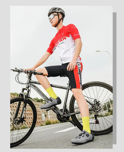 Highway bike cycling shoes, breathable and wear-resistant mountain bike cycling shoes, professional bike lock shoes Men or Women