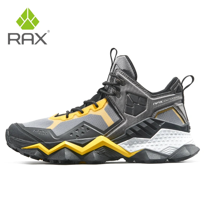RAX winter men's and women's hiking shoes snow boots waterproof leather sports shoes super warm men's boots outdoor work shoes