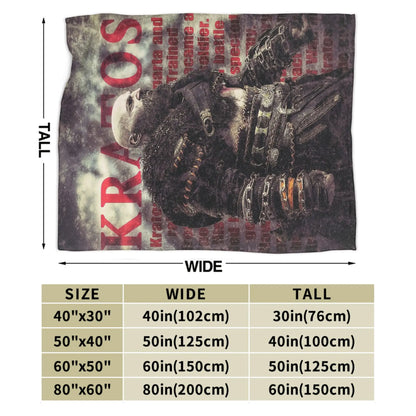 Super Soft Blanket Travel Office God of War Game Gamers Kratos Throw Blanket  Flannel Bedspread For Outdoor Sofa Bed Cover