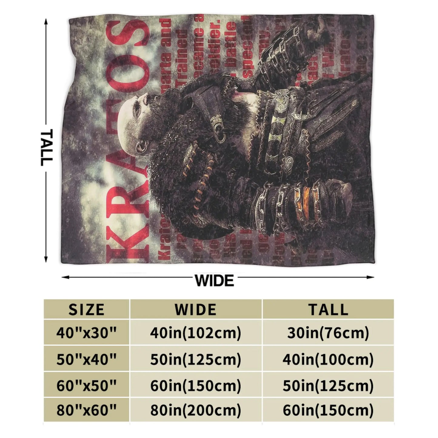Super Soft Blanket Travel Office God of War Game Gamers Kratos Throw Blanket  Flannel Bedspread For Outdoor Sofa Bed Cover