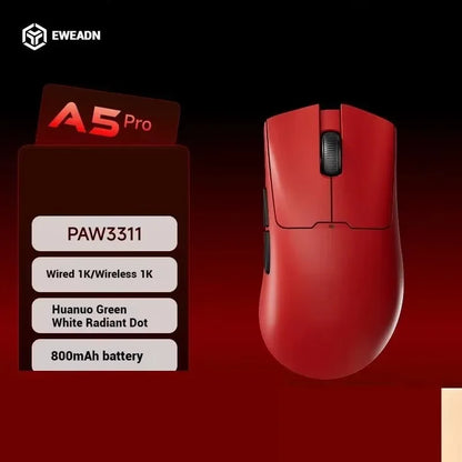 EWEADN A5 Pro Ultra wireless Lightweight Mouse Three-mode Paw3395/3311 22K/26KDPI  Low Latency Gaming Mouse