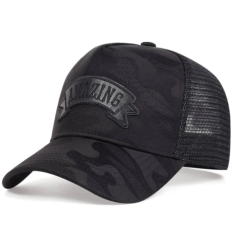 Casquettes de baseball unisexes AMAZING avec lettres brodées – Printemps-été – Plein air – Chapeaux décontractés ajustables – Chapeau anti-UV