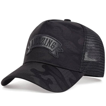 Casquettes de baseball unisexes AMAZING avec lettres brodées – Printemps-été – Plein air – Chapeaux décontractés ajustables – Chapeau anti-UV