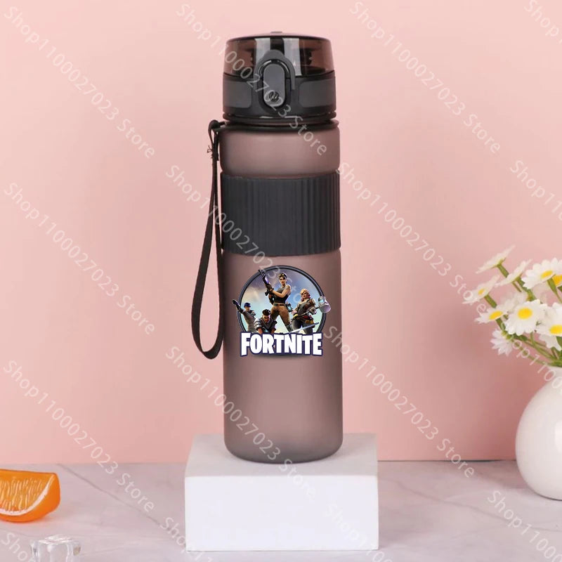 550ML Cartoon Fortnites Adult Sport Water Bottle Motivational Leak Proof Portable Reusable Plastic Cups Large Capacity Water Cup
