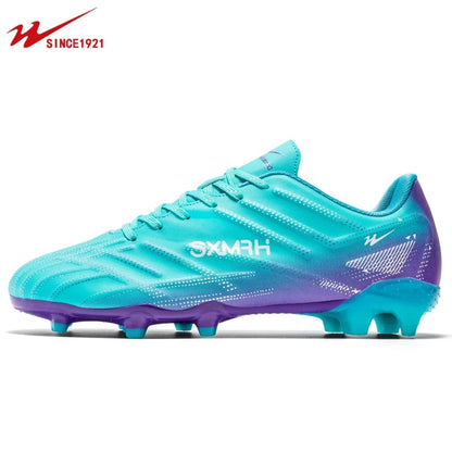 Chaussures de football Double Star Adult Youth AG : crampons antidérapants et résistants pour gazon artificiel et naturel, pour l'entraînement et les matchs, hommes et femmes