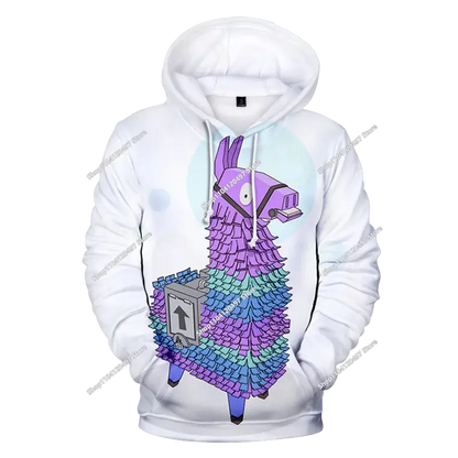 Children's Fortnite Anime Hoodie Men's Streetwear Hip-Hop Sportswear Casual Loose Fit Sweatshirt Outdoor Fashion