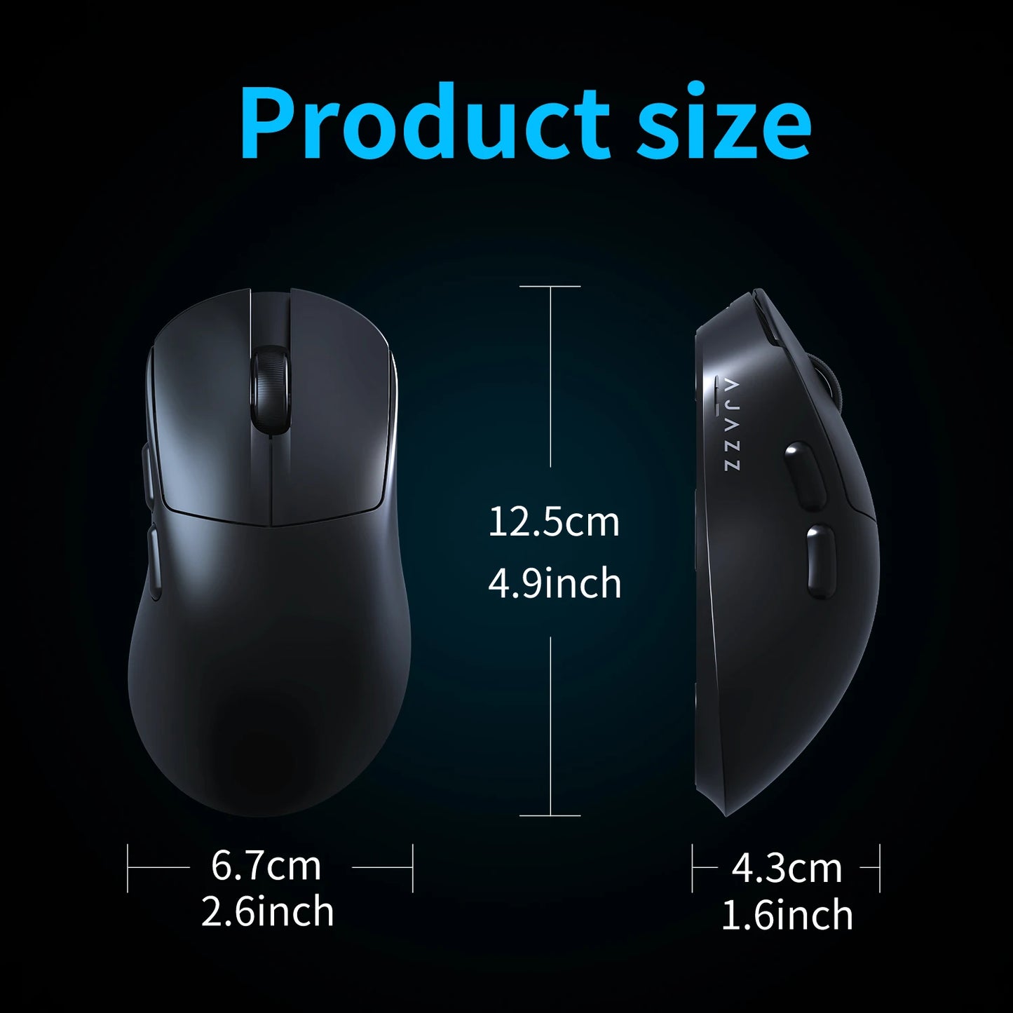 AJAZZ AJ179 V2 MAX Tri-mode Right-handed Mouse 56g Lightweight PAW3311 Sensor Huanuo Micro Switch Telink Microchip