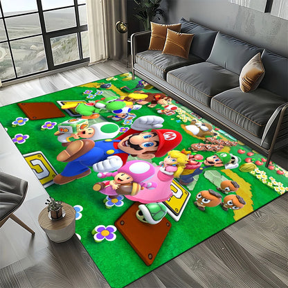 Retro koberec s motivem Mario, koberec do obývacího pokoje, ložnice, na pohovku, rohožka, dekorace, podlahová podložka pro děti
