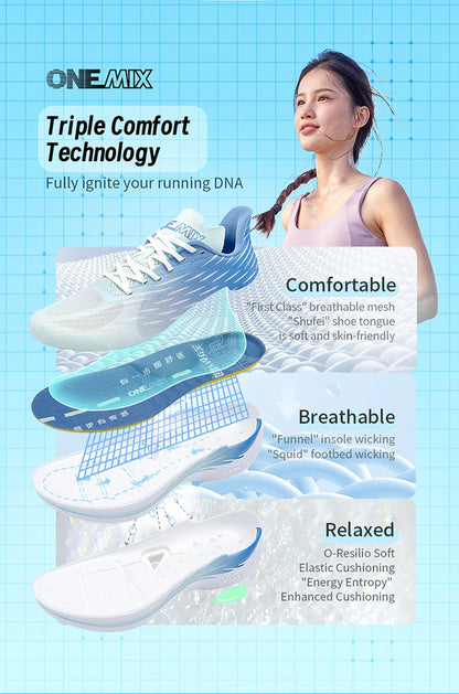 Onemix 2026 Wind Wings atmungsaktive Speed-Laufschuhe für Herren, Marathon-Sportschuhe, lässige Damen-Sportschuhe, leichte Herren-Outdoor-Schuhe fürs Seilspringen