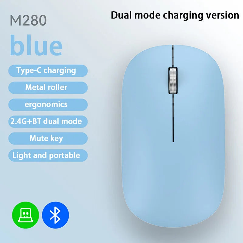 Lenovo Bluetooth Wireless Mouse 2.4G Dual Mode DPI Adjustable Type-C Rechargeable Silent Ergonomic Portable Office Mouse 2026