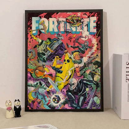 Game F-Fortnite Überraschungsposter als Wohndekoration, Wandbild für Arbeitszimmer und Wohnzimmer