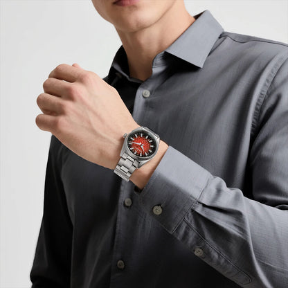 Montre pour homme BERNY – Montre à quartz élégante et classique, étanche à 10 ATM, dotée d'un verre saphir et d'aiguilles luminescentes, idéale pour une tenue habillée ou professionnelle, avec bracelet en cuir.