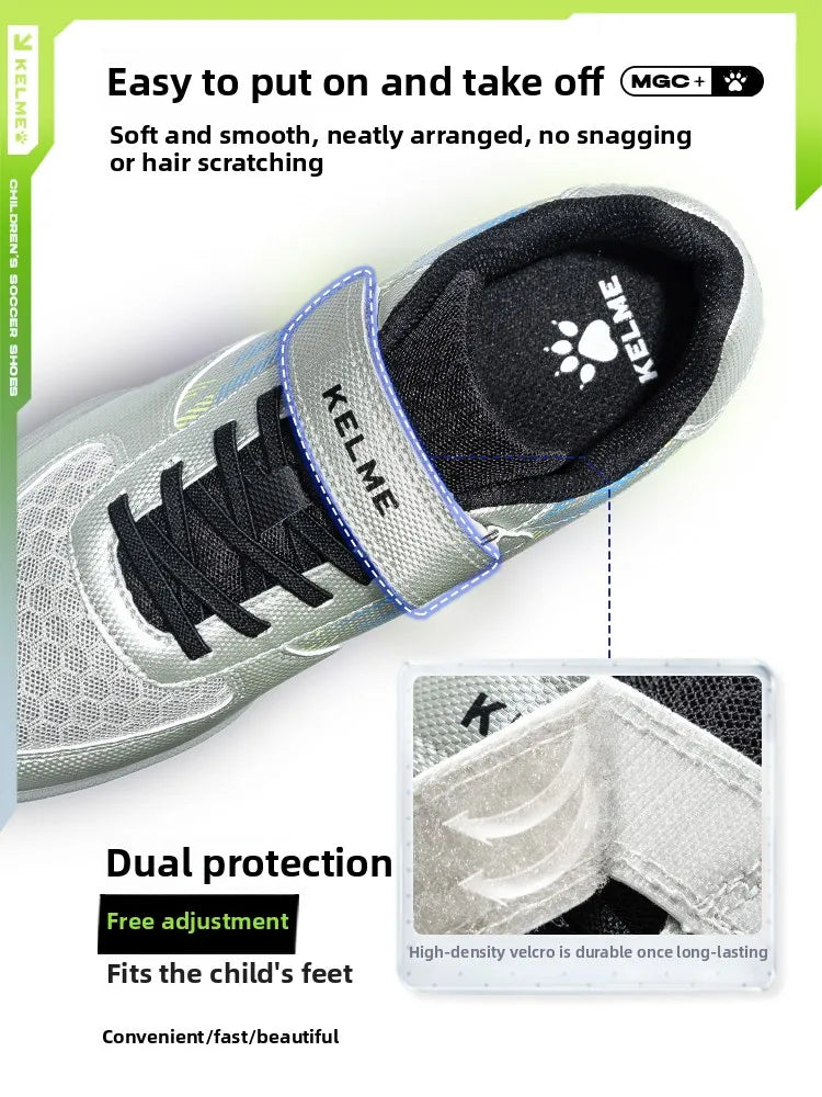 Chaussures de football pour enfants Kelme Tf Nail pour élèves du primaire – Chaussures de football à cinq sur gazon artificiel