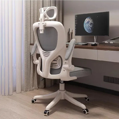 Ergonomic Recliner Computer Chair, Adjustable Swivel Office Gaming Chair with Wheels, Comfortable Lounge Accent Chair for Home Office & Living Room