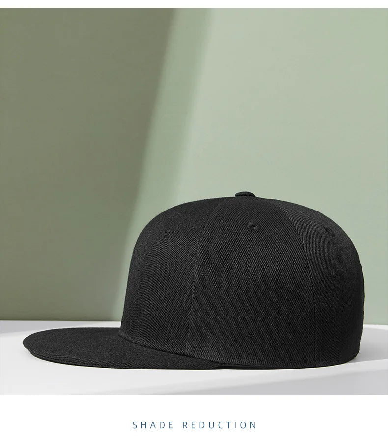 Hurtowa sprzedaż 40 kolorów regulowanych czapek z płaskim daszkiem typu snapback – damskie modne czapki baseballowe z poliestru, męskie czapki sportowe w stylu hip-hopowym