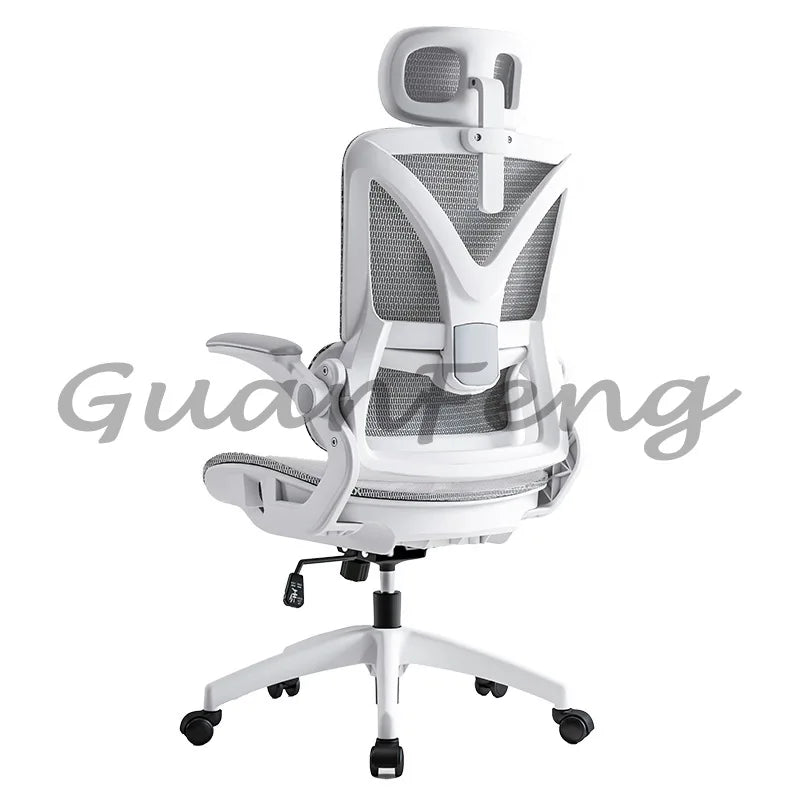 Ergonomic Gaming Chair with 3D Lumbar Support, Breathable Mesh Office Chair, Adjustable Swivel Racing Chair with Armrests for Home & Work