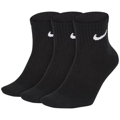 Nike Logo Athletic High-Top Socks Training Mid-Calf Socks Unisex Style Combo Pack White SX7676-100