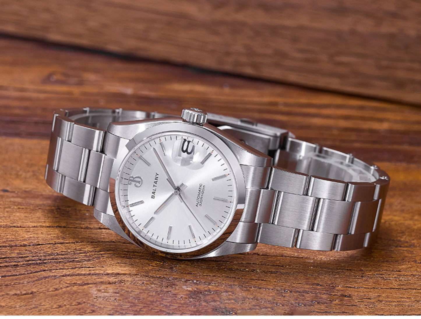 Baltany Men Automatic Watch 36MM Mechaical Wristwatch Bubble Sapphire 10ATM Waterproof C3 Luminous NH35