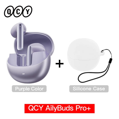 QCY HT10 AilyBuds Pro+ ANC Wireless Earbuds – Hi-Res LDAC Bluetooth 5.3 Earbuds, 6 Mic AI HD Call, Adaptive Noise Cancelling TWS Earphones with Multipoint Connection