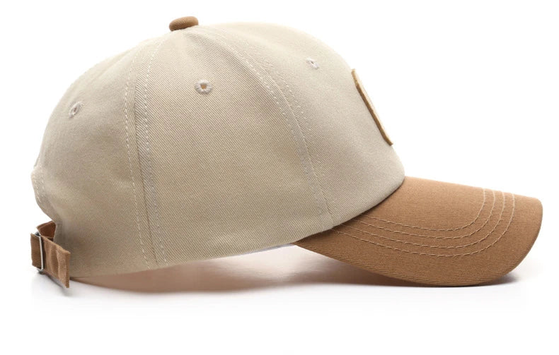 Vintage-Baseballkappe mit gesticktem „C“ | Zweifarbiges Design, verstellbarer Riemen, Unisex für Männer und Frauen