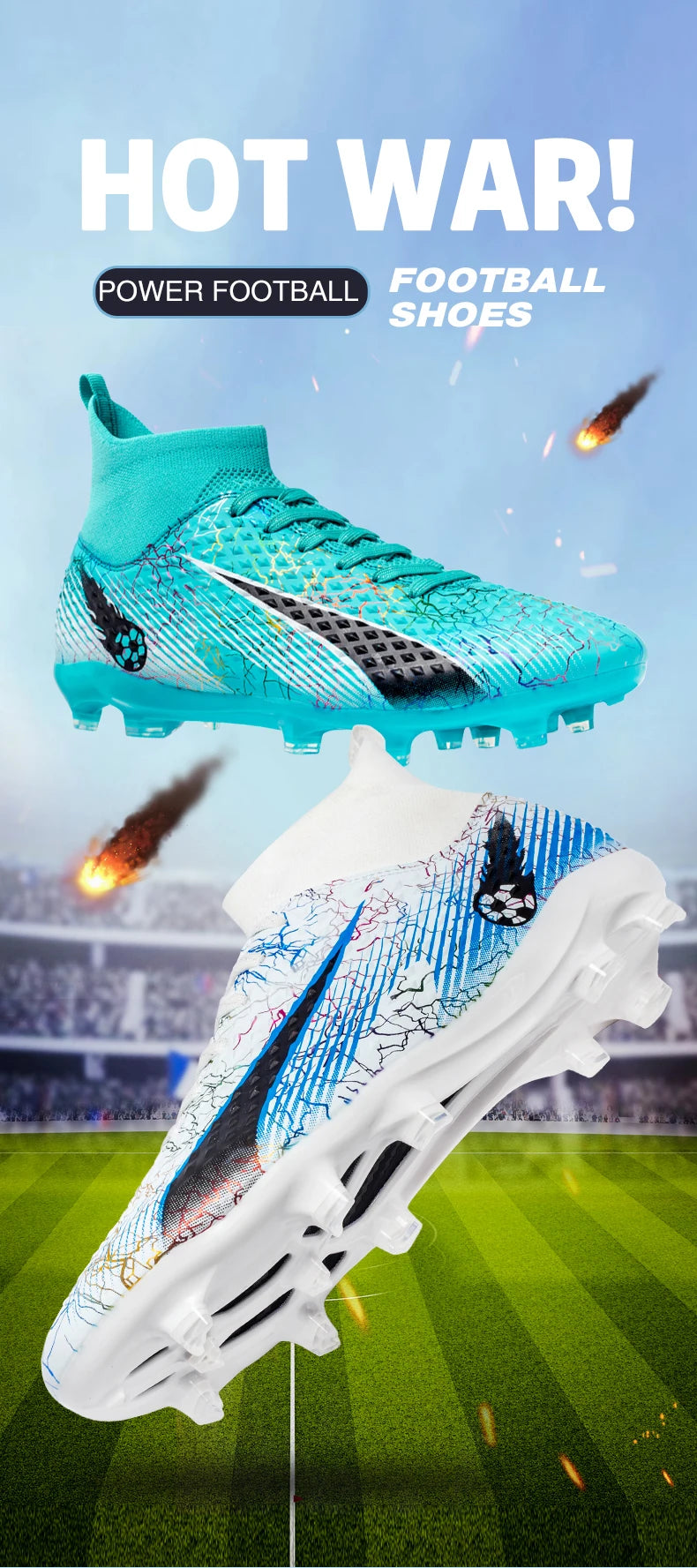 Chaussures de football pour hommes, chaussures de foot pour enfants, crampons de football professionnels pour femmes, chaussures antidérapantes TF/FG, chaussures de sport d'extérieur pour le football