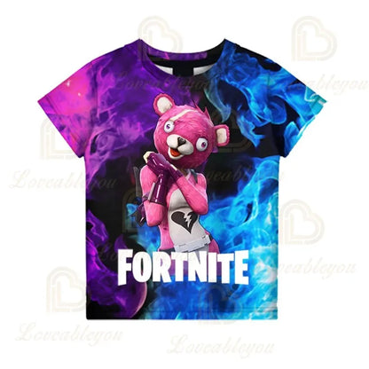 Fortnite Victory Game 3D-T-Shirt für Babys, Harajuku-T-Shirt für Kinder, süße Battle-Royale-Hero-Oberteile für Jungen und Mädchen