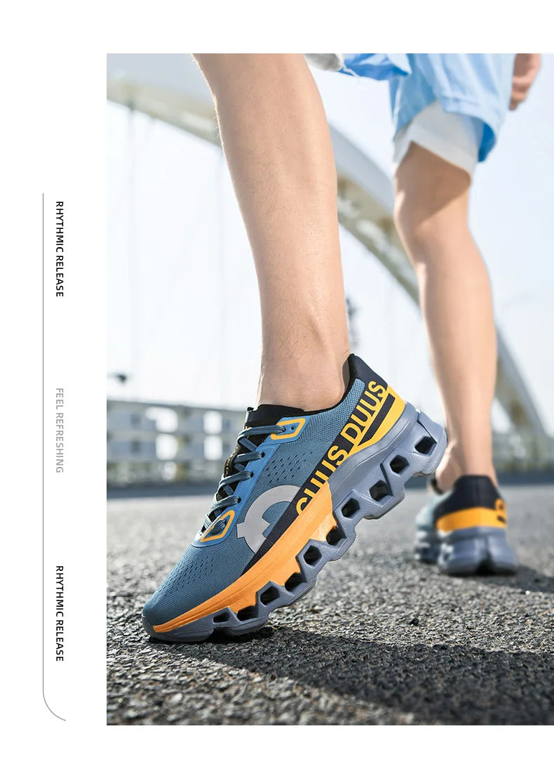 Men's Running Shoes Off-Road Cushioning Jogging Non-Slip Breathable Mesh Luxury Outdoor Couple Trainer Race Sneakers