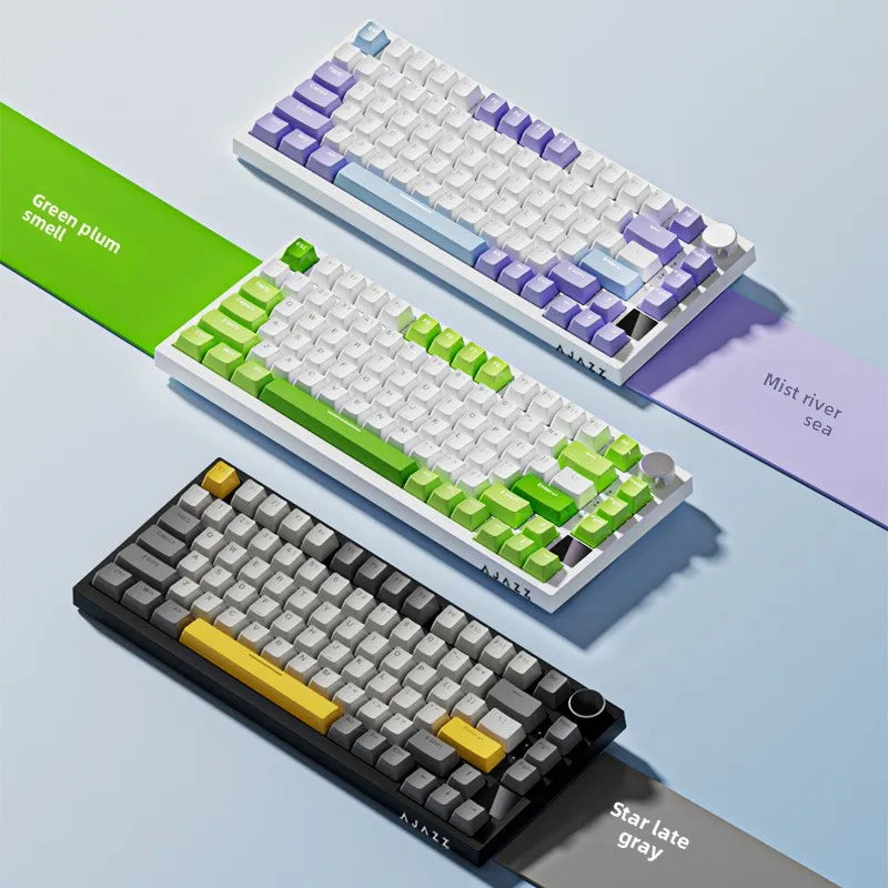 Ajazz AK820/AK820Pro gaming mechanical keyboard Bluetooth 5.1/Wireless/wired c custom keyboard with heat exchange sealed button